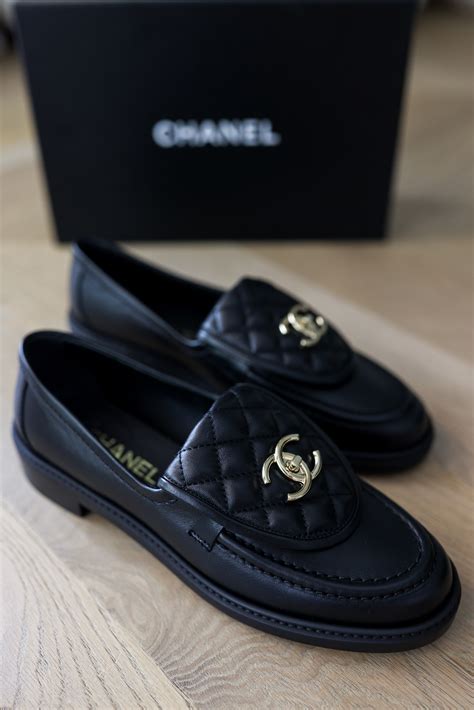 chanel ankle strap loafers price|Chanel lambskin loafers.